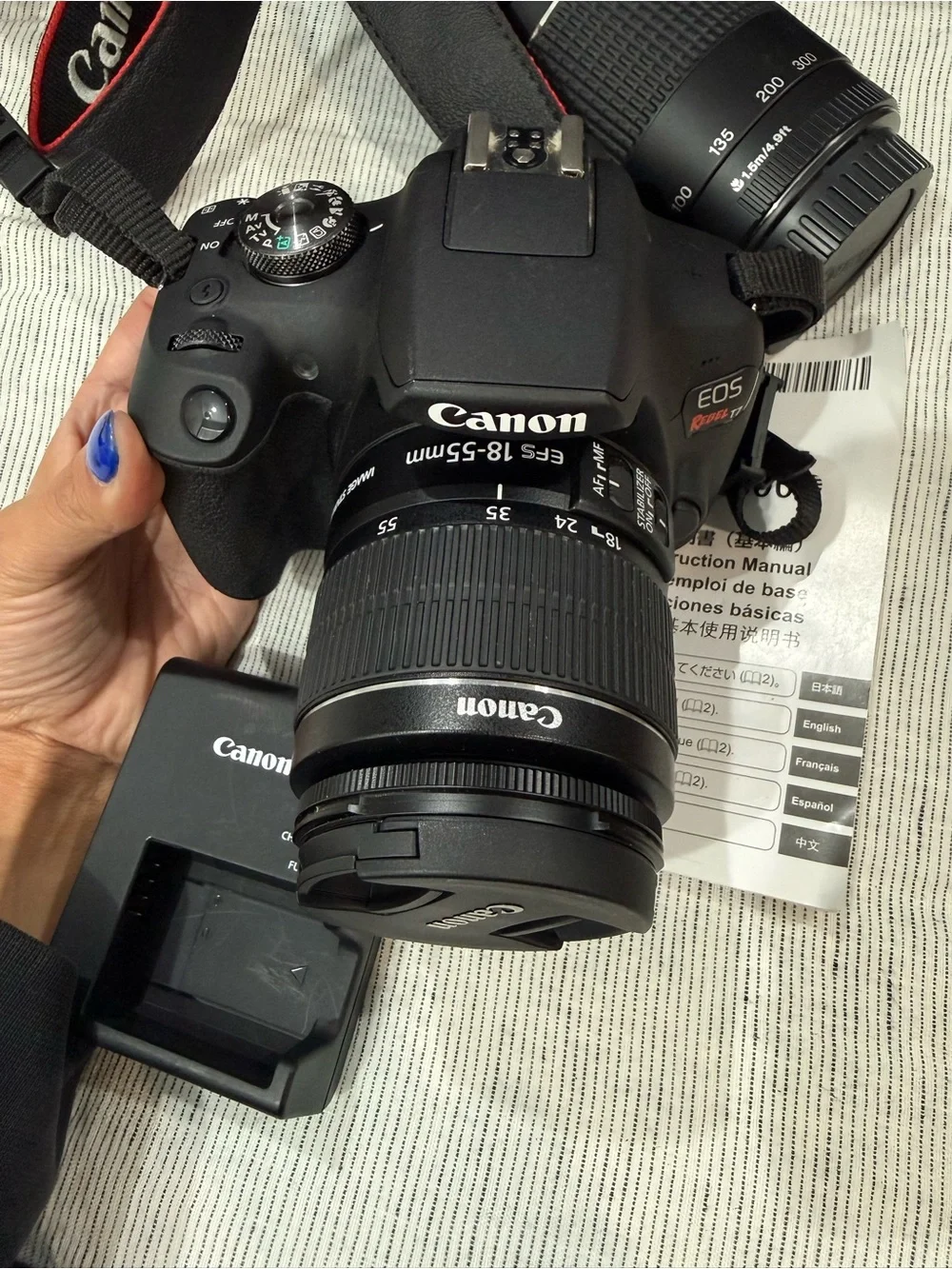Canon EOS Rebel T7 DSLR with 18-55mm and 75-300mm Lenses